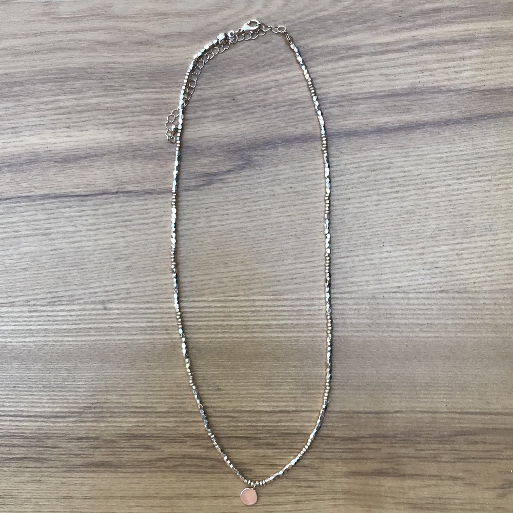 Beaded Gold Pendant Necklace- Style On The Spot